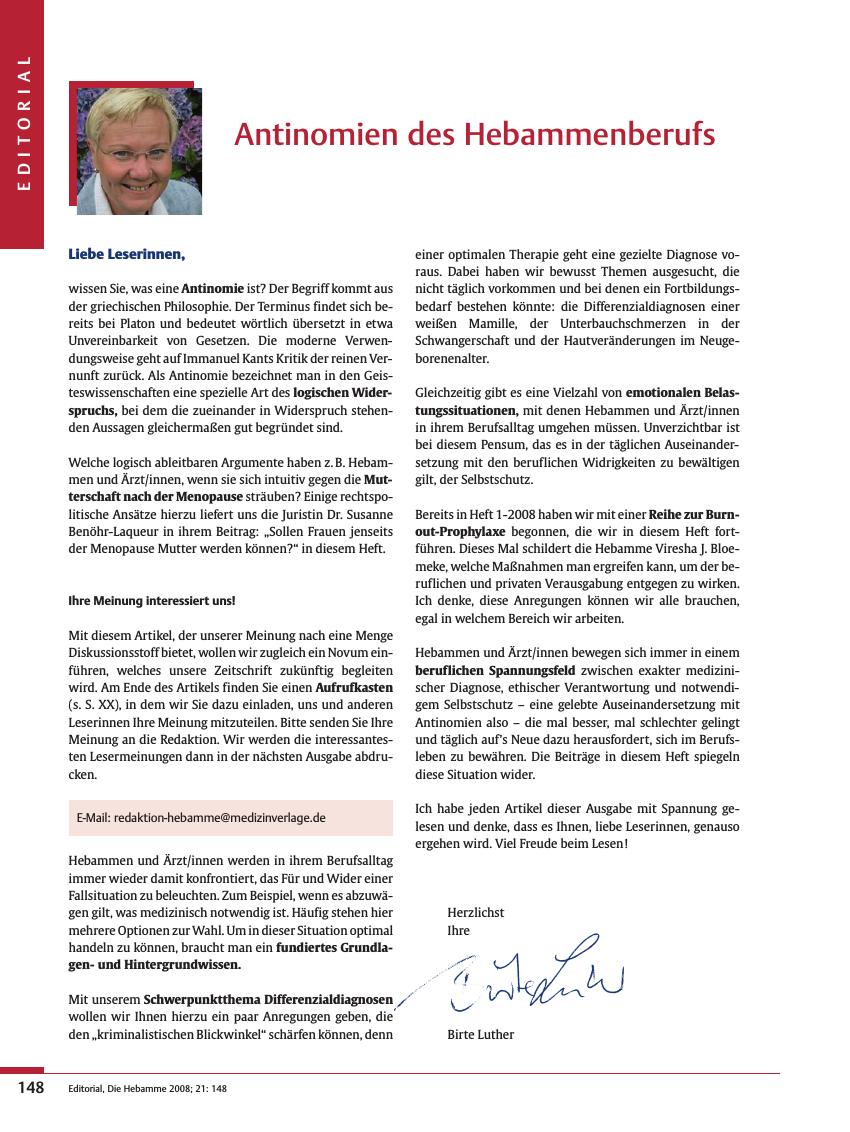 Vorschauseite 1: Antinomien des Hebammenberufs