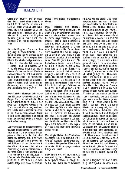 Vorschauseite 3: Mit Betroffenen in Kooperation