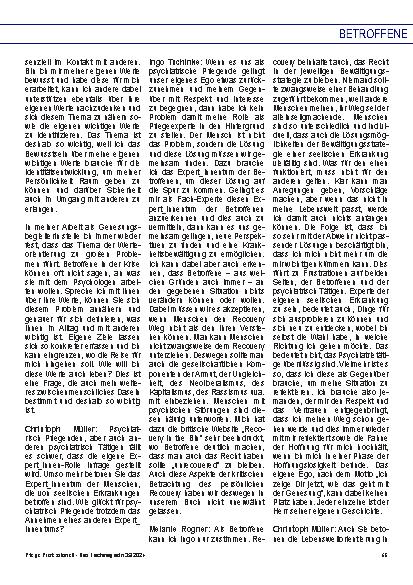 Vorschauseite 4: Mit Betroffenen in Kooperation