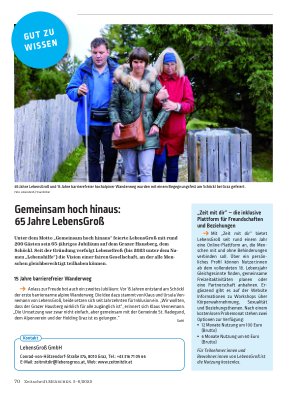 Vorschauseite 1: Gemeinsam hoch hinaus: 65 Jahre LebensGroß