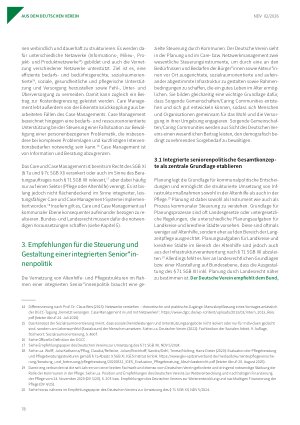 Vorschauseite 4: Empfehlungen des Deutschen Vereins für eine integrierte Senior*innenpolitik: Vernetzung von Altenhilfeund Pflegestrukturen vor Ort
