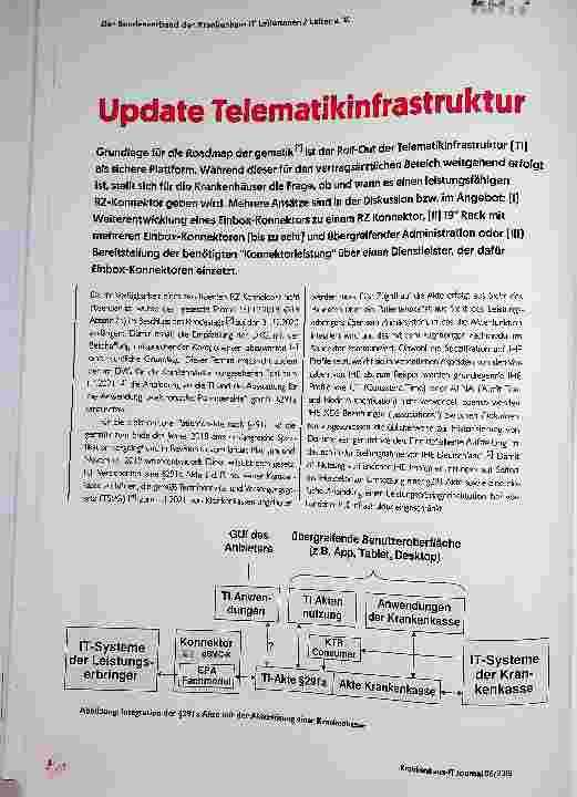 Vorschauseite 1: Update Telematikinfrastruktur