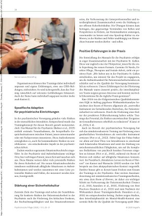 Vorschauseite 2: Risiken für die Patientensicherheit erkennen Simulationstraining für psychiatrische Einrichtungen
