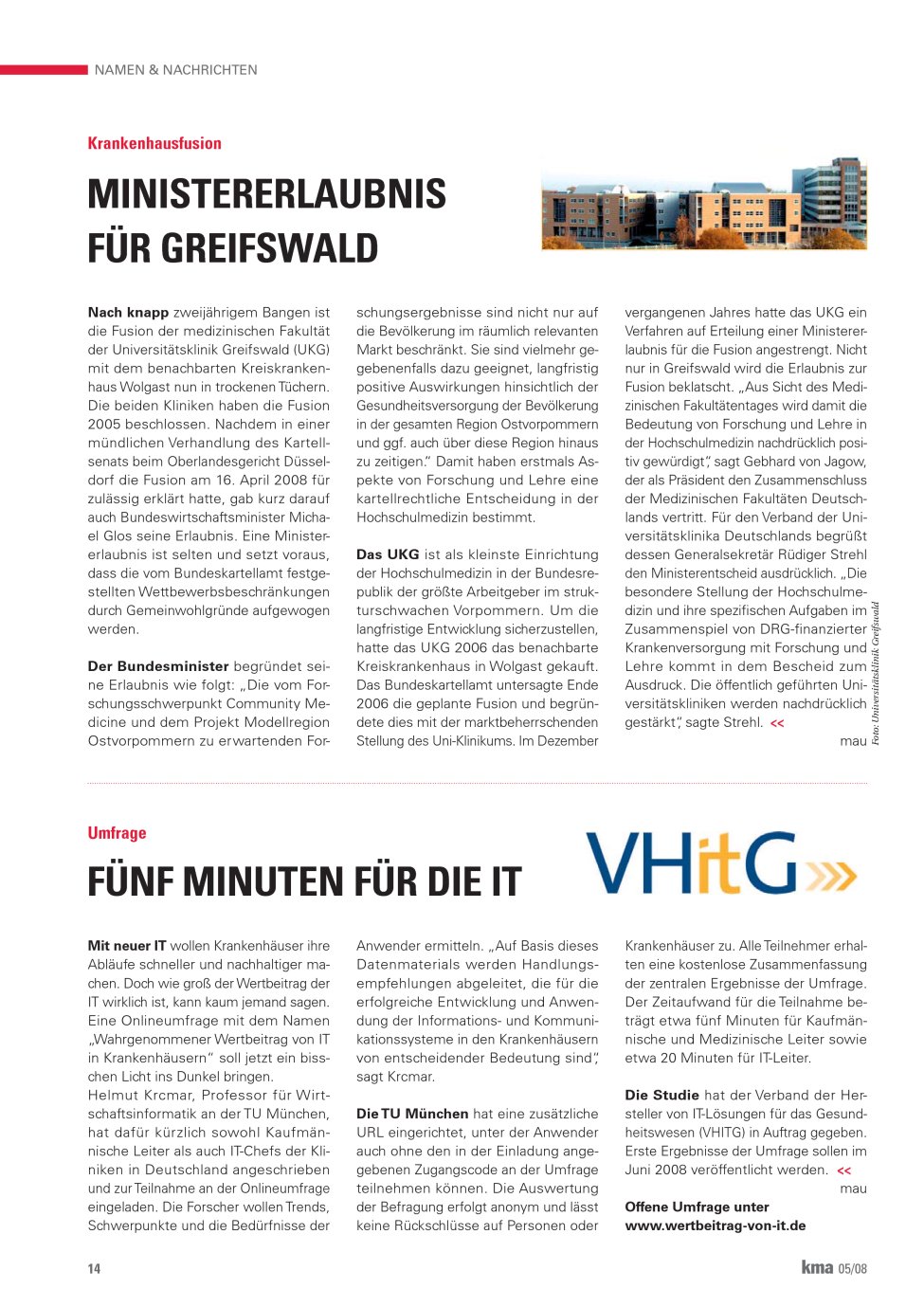 Vorschauseite 1: Fünf minuten für die IT