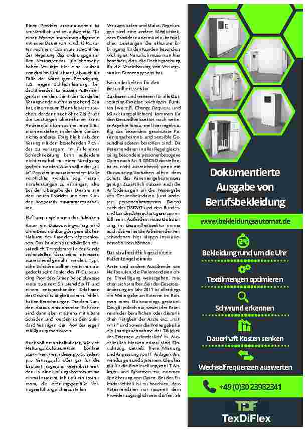 Vorschauseite 2: Outsourcing im Gesundheitssektor: Was man im Blick haben sollte