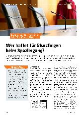 Vorschauseite 1: Wer haftet für Sturzfolgen beim Spaziergang?