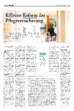 Vorschauseite 1: Keine Reform der Pflegeversicherung