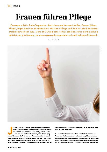 Vorschauseite 1: Frauen führen Pflege