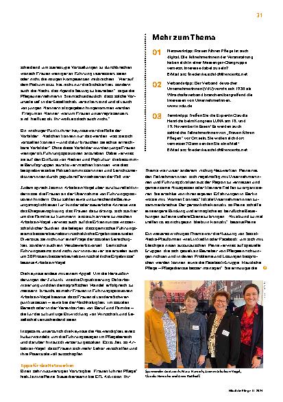 Vorschauseite 2: Frauen führen Pflege