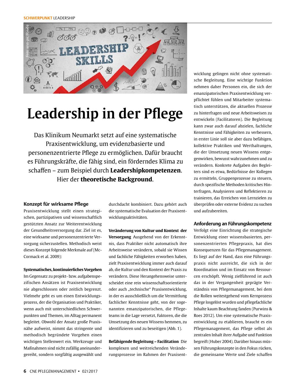 Vorschauseite 1: Leadership in der Pflege