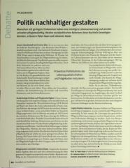 Vorschauseite 1: Politik nachhaltiger gestalten
