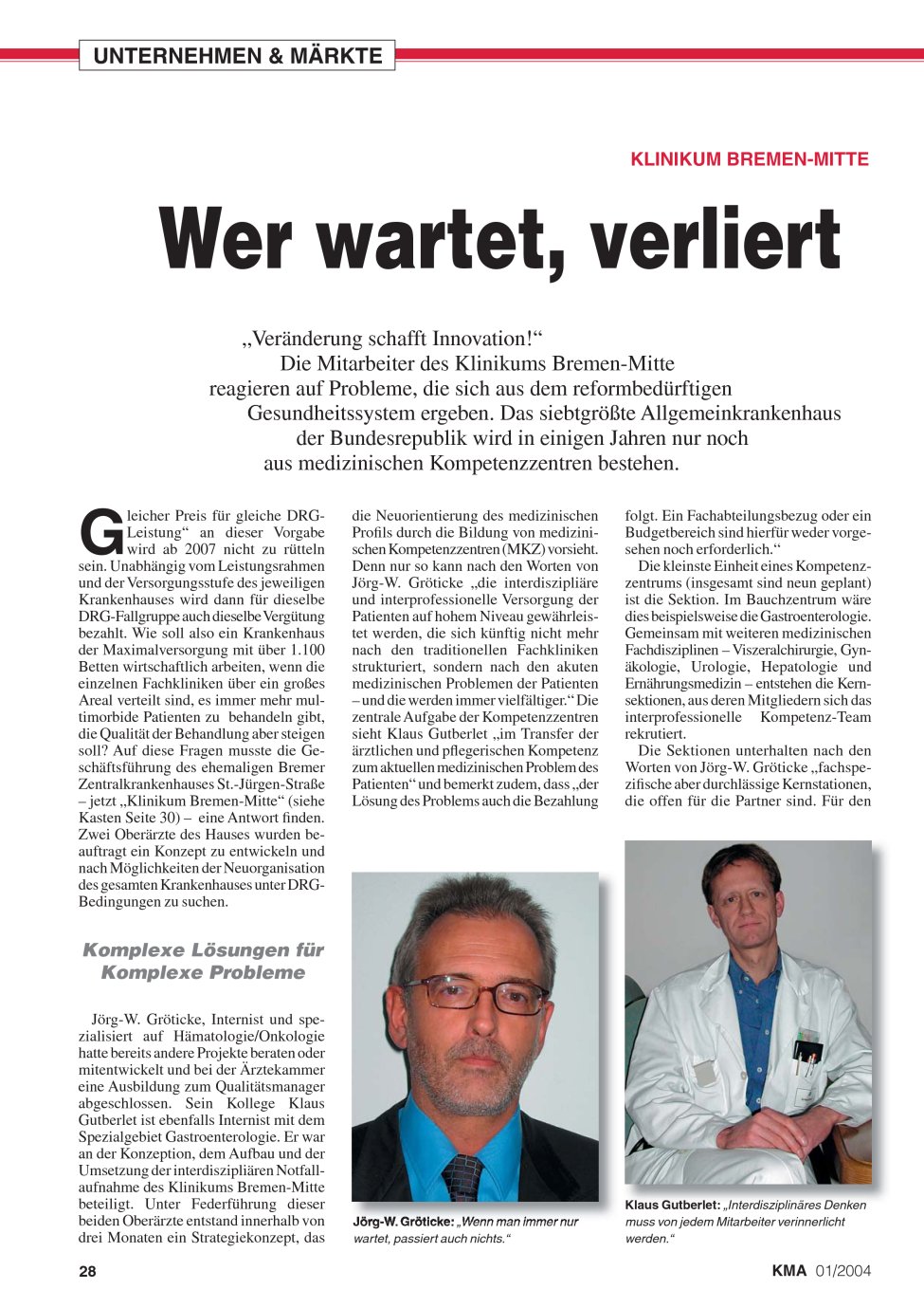 Vorschauseite 1: Wer wartet, verliert