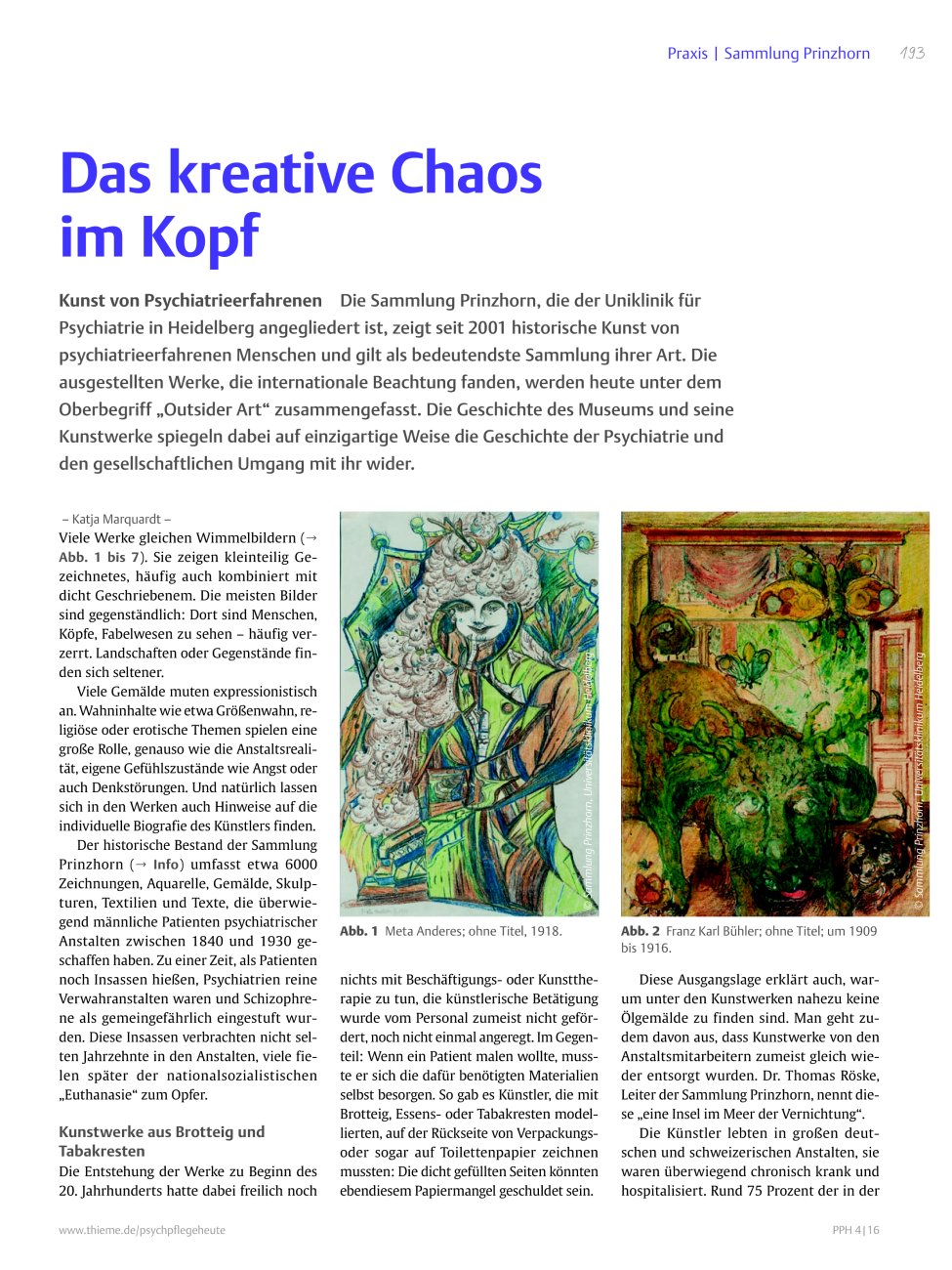 Vorschauseite 1: Das kreative Chaos im Kopf