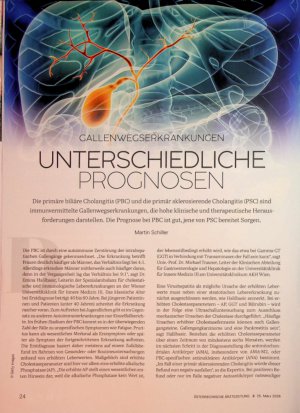 Vorschauseite 1: Gallenwegserkrankungen unterschiedliche Prognosen