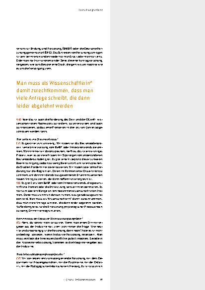 Vorschauseite 4: "Forschung passiert tagtäglich. "