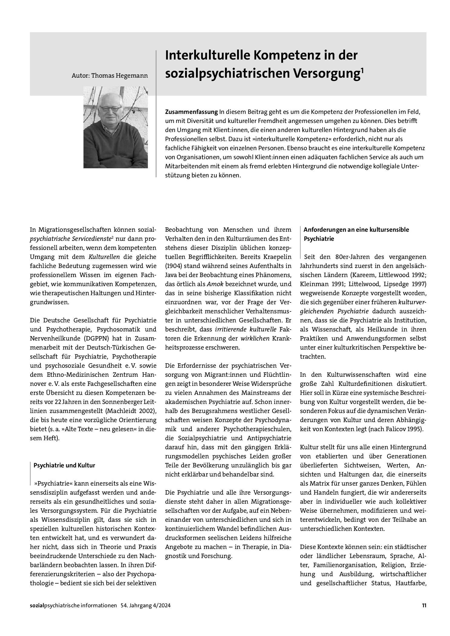 Vorschauseite 1: Interkulturelle Kompetenz in der sozialpsychiatrischen Versorgung