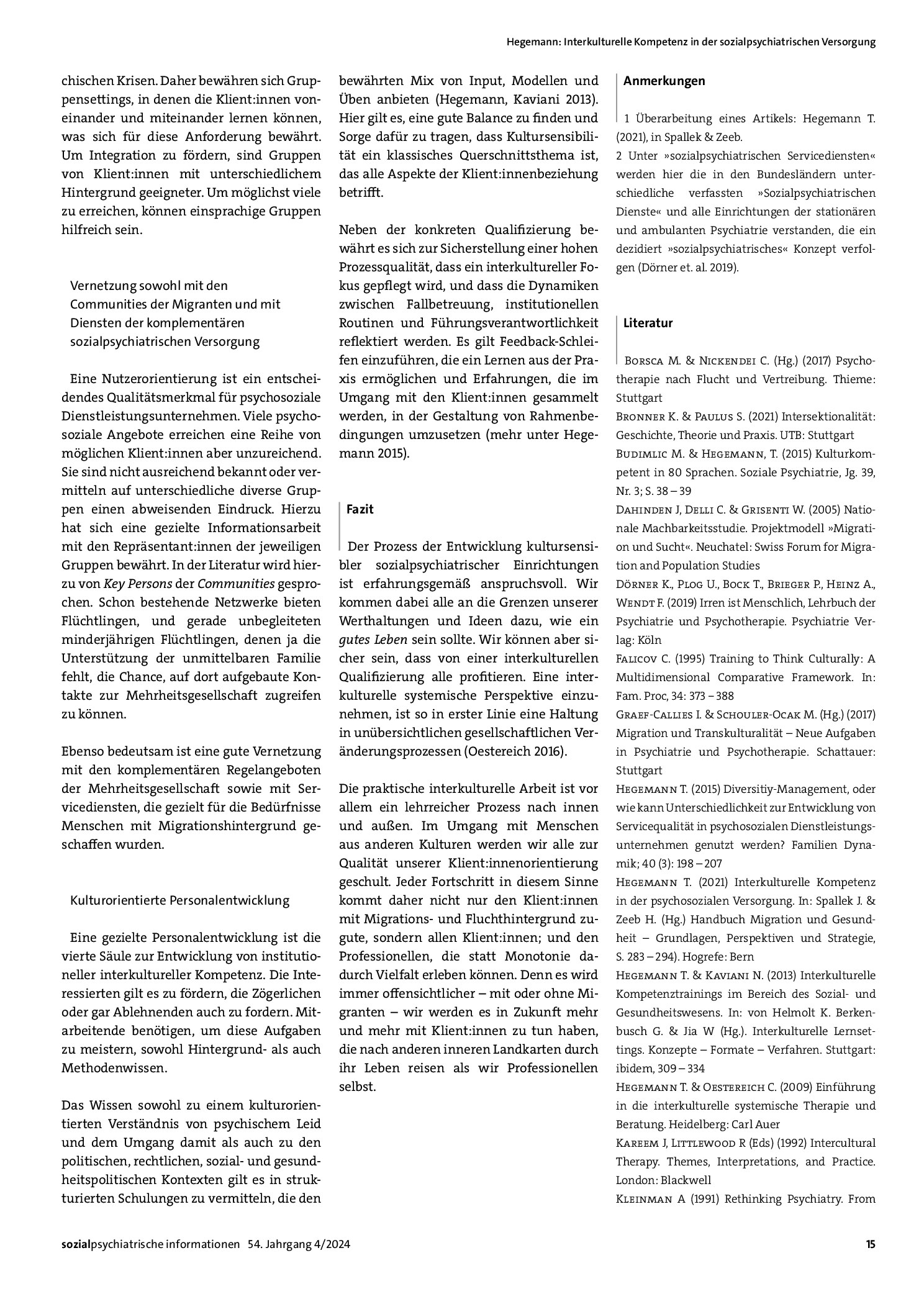 Vorschauseite 5: Interkulturelle Kompetenz in der sozialpsychiatrischen Versorgung