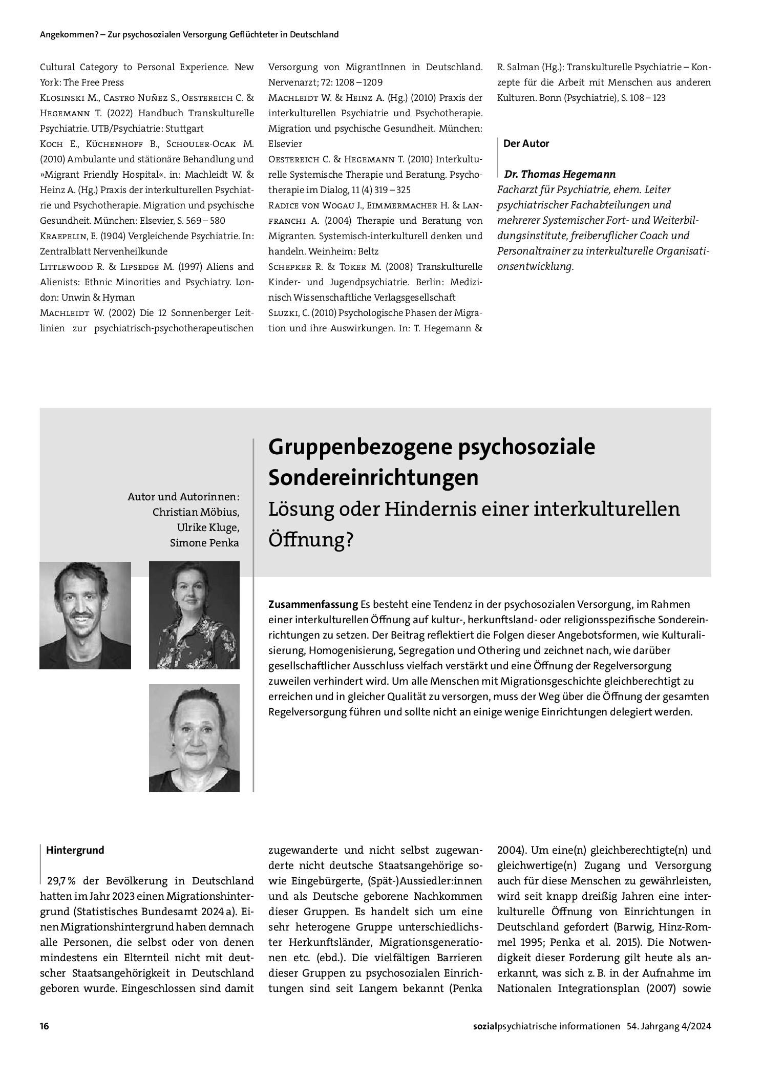 Vorschauseite 6: Interkulturelle Kompetenz in der sozialpsychiatrischen Versorgung