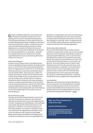 Vorschauseite 2: Krankheitsbild Endometriose: Unterschätzt und unterdiagnostiziert