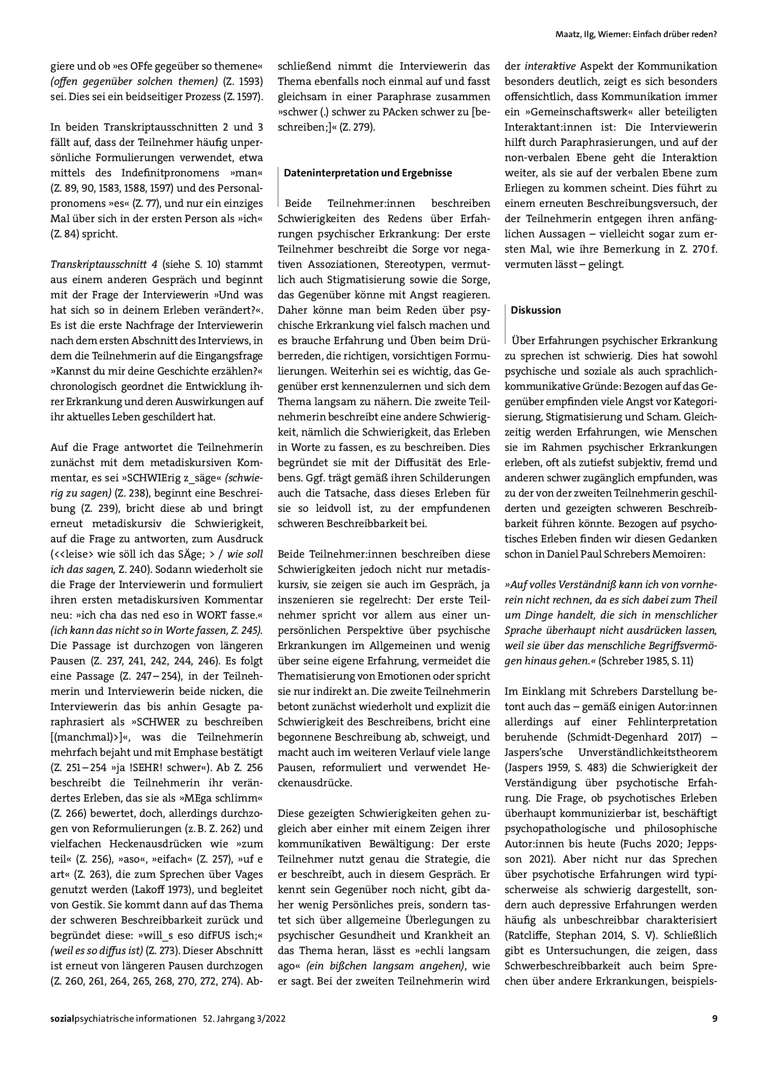 Vorschauseite 4: Einfach drüber reden? Eine interdisziplinäre Untersuchung zu Schwierigkeiten und Ressourcen beim Reden über Erfahrungen psychischer Erkrankung