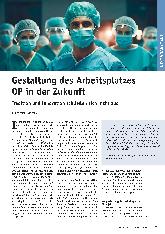 Vorschauseite 1: Gestaltung des Arbeitsplatzes OP in der Zukunft: Tradition und Innovation schließen sich nicht aus.