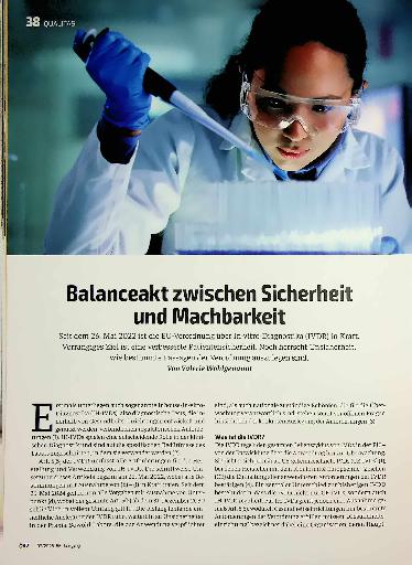 Vorschauseite 1: Balanceakt zwischen Sicherheit und Machbarkeit