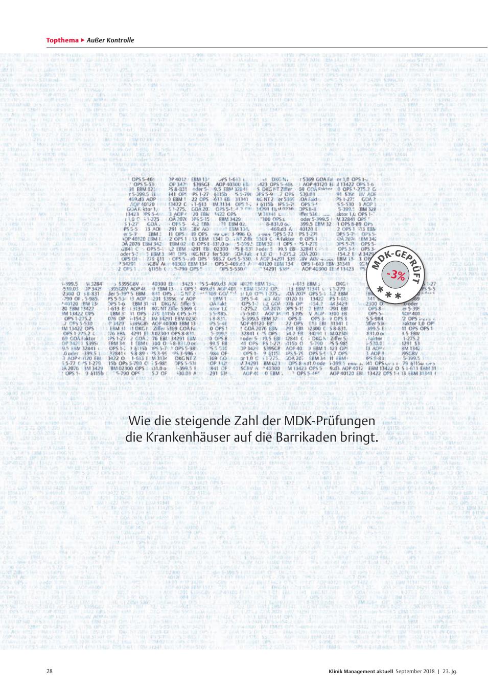 Vorschauseite 1: MDK-Prüfungen: Wie Misstrauen das Klima vergiftet