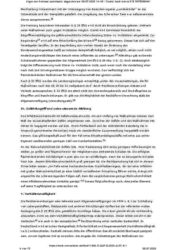 Vorschauseite 4: COVID-19 – Stresstest für das Prinzip der Verhältnismäßigkeit
