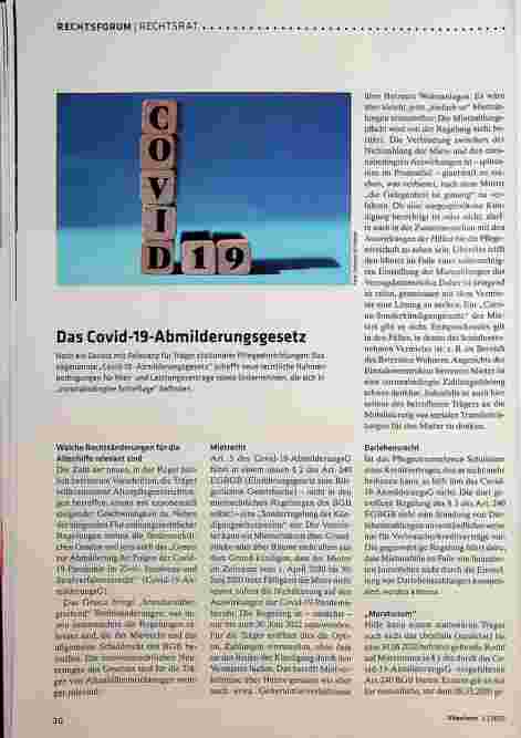 Vorschauseite 1: Das Covid-19-Abmilderungsgesetz