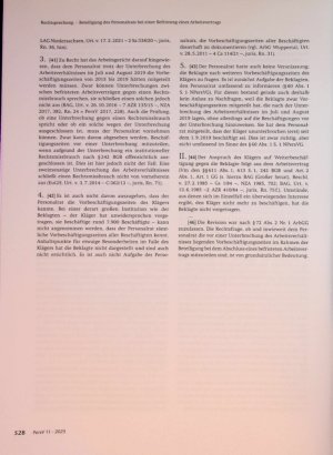 Vorschauseite 3: Beteiligung des Personalrats bei einer Befristung eines Arbeits vertrags im Anschluss an ein zuvor befristetes Arbeitsverhältnis