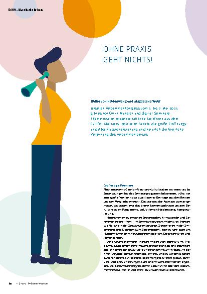 Vorschauseite 1: Ohne Praxis geht nichts!