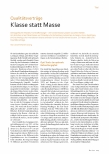 Vorschauseite 1: Qualitätsverträge Klasse statt Masse
