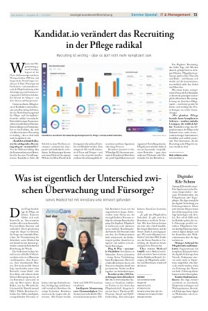 Vorschauseite 1: Kandidat.io verändert das Recruiting in der Pflege radikal