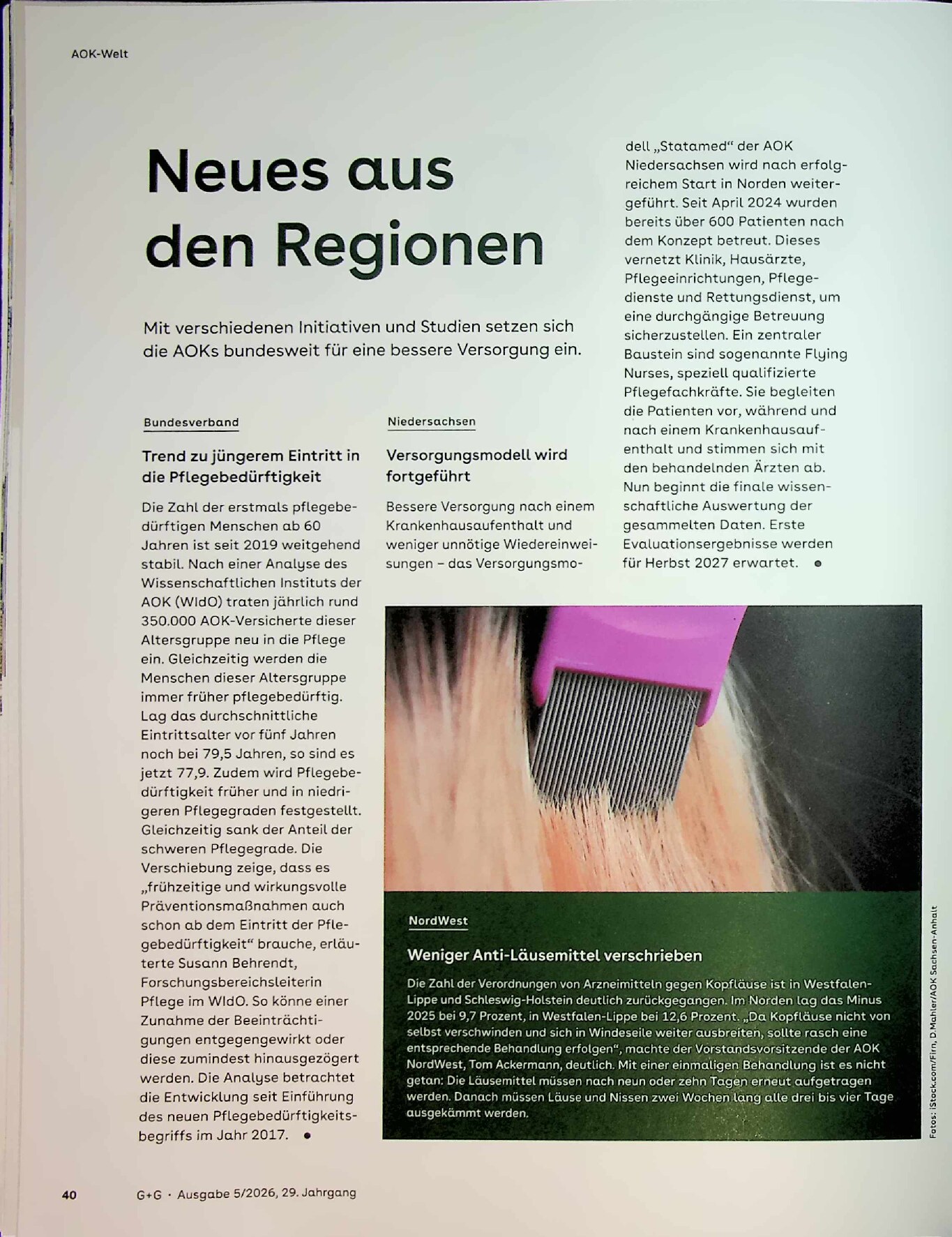 Vorschauseite 1: Neues aus den Regionen