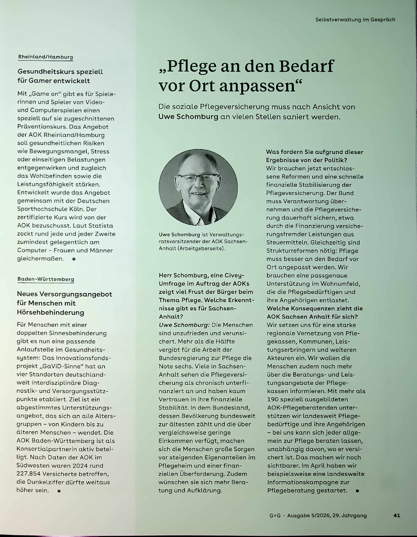 Vorschauseite 2: Neues aus den Regionen