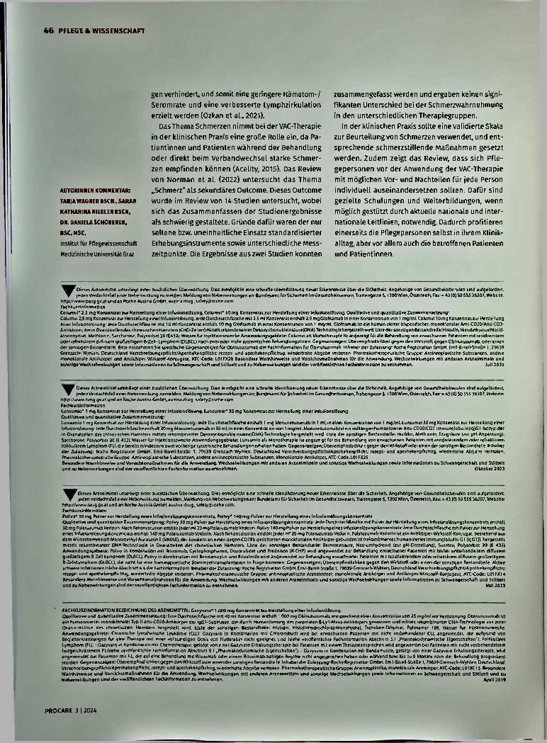 Vorschauseite 3: Cochrane Pflegeforum: Verbände mit Unterdruck für geschlossene Operationswunden