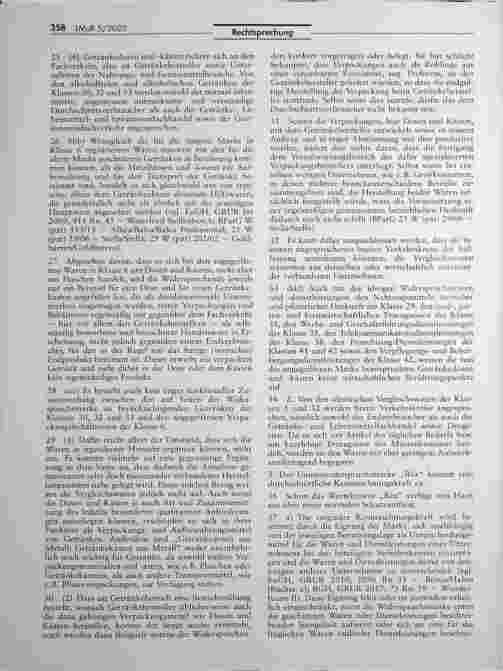 Vorschauseite 4: Verwechslungsgefahr zwischen Wort-/Bildmarken für Getränke ("Rea" und "nea").