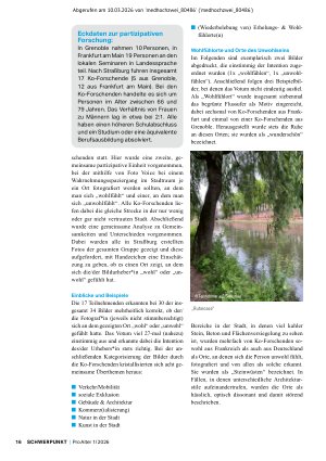 Vorschauseite 3: Von „Ruheoasen“ und „Steinwüsten“ Einblicke in eine partizipative Forschung zu Raumwahrnehmung und Alter(n)