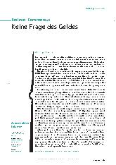 Vorschauseite 1: Keine Frage des Geldes