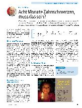Vorschauseite 1: Acht Monate Zahnschmerzen, muss das sein?