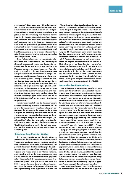 Vorschauseite 2: Analyse der Gesundheitsstatistik: Berufskrankheiten und Geschlecht