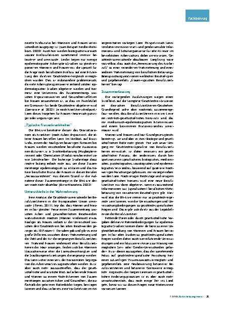 Vorschauseite 4: Analyse der Gesundheitsstatistik: Berufskrankheiten und Geschlecht