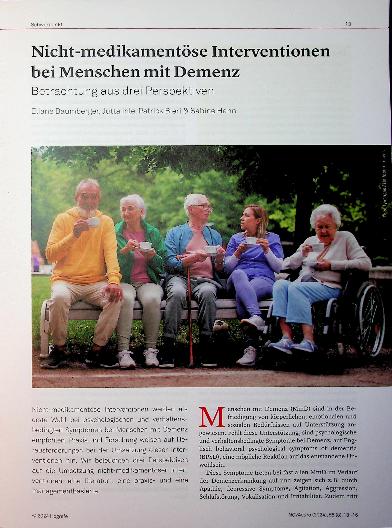 Vorschauseite 1: Nicht-medikamentöse Interventionen bei Menschen mit Demenz: Betrachtung aus drei Perspektiven