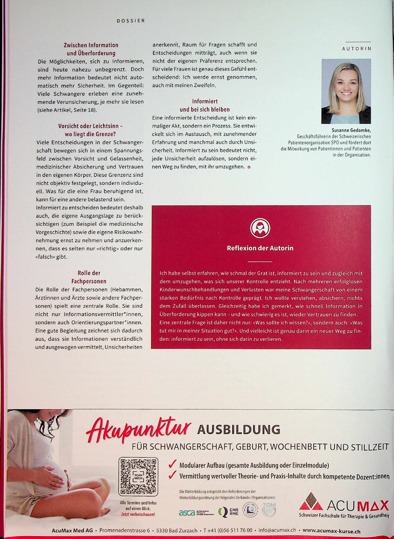Vorschauseite 3: «Geht doch von selbst?» Warum Schwangerschaftsvorsorge wichtig ist