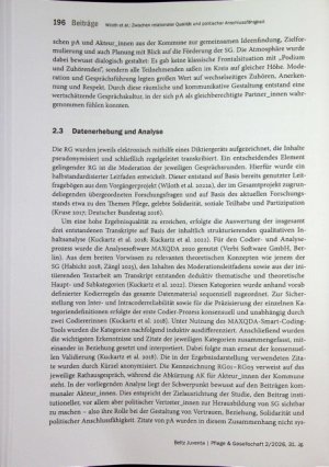 Vorschauseite 5: Zwischen relationaler Qualität und politischer Anschlussfähigkeit: Rathausgespräche als Bausteine Sorgender Gemeinschaften