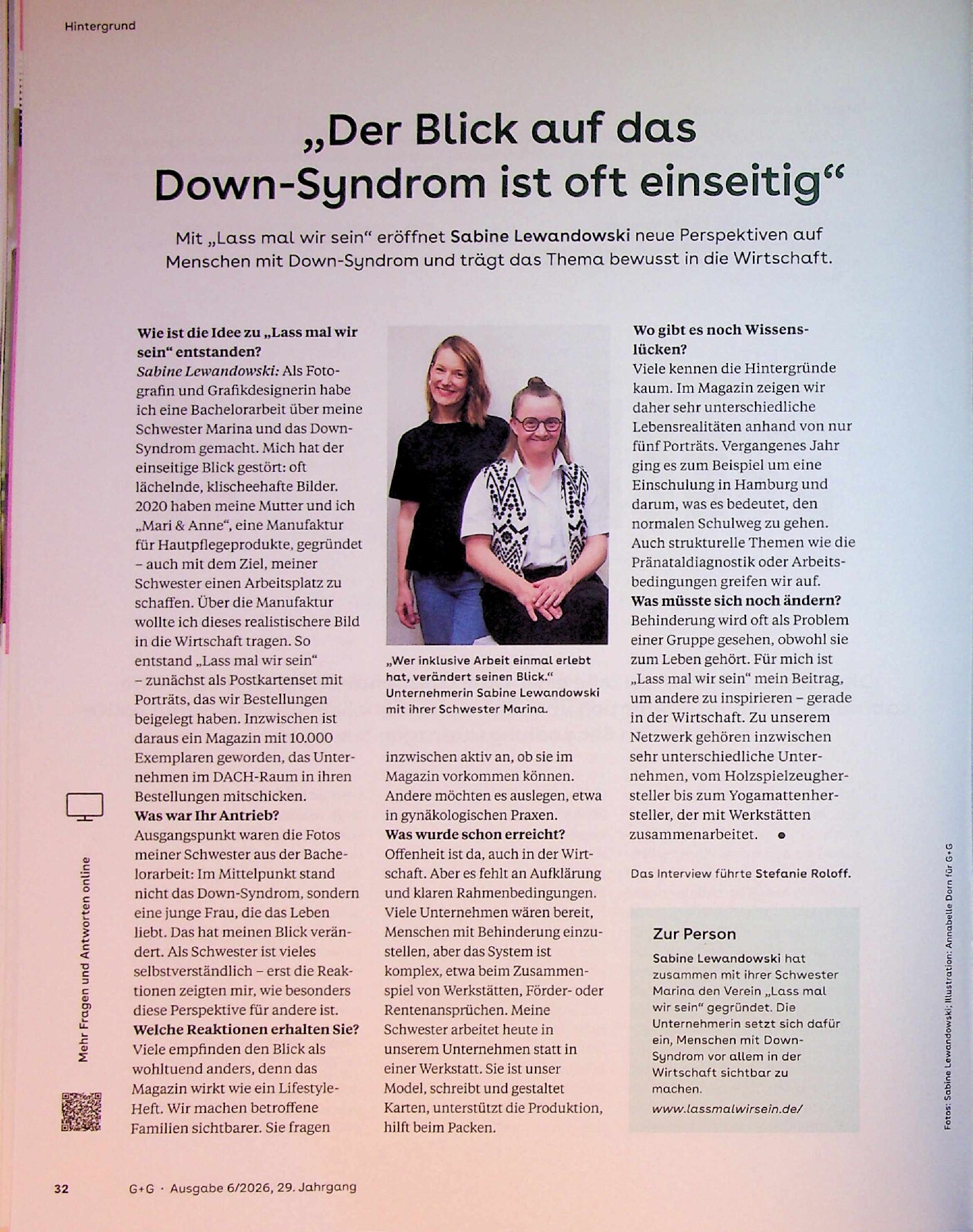 Vorschauseite 1: „Der Blick auf das Down-Syndrom ist oft einseitig“