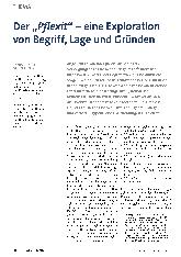 Vorschauseite 1: Der „Flexit“ - eine Exploration von Begriff, Lage und Gründen