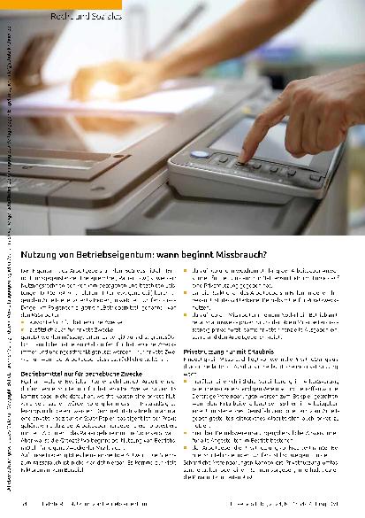 Vorschauseite 1: Nutzung von Betriebseigentum: Wann beginnt Missbrauch?
