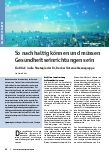 Vorschauseite 1: So nachhaltig können und müssen Gesundheitseinrichtungen sein.