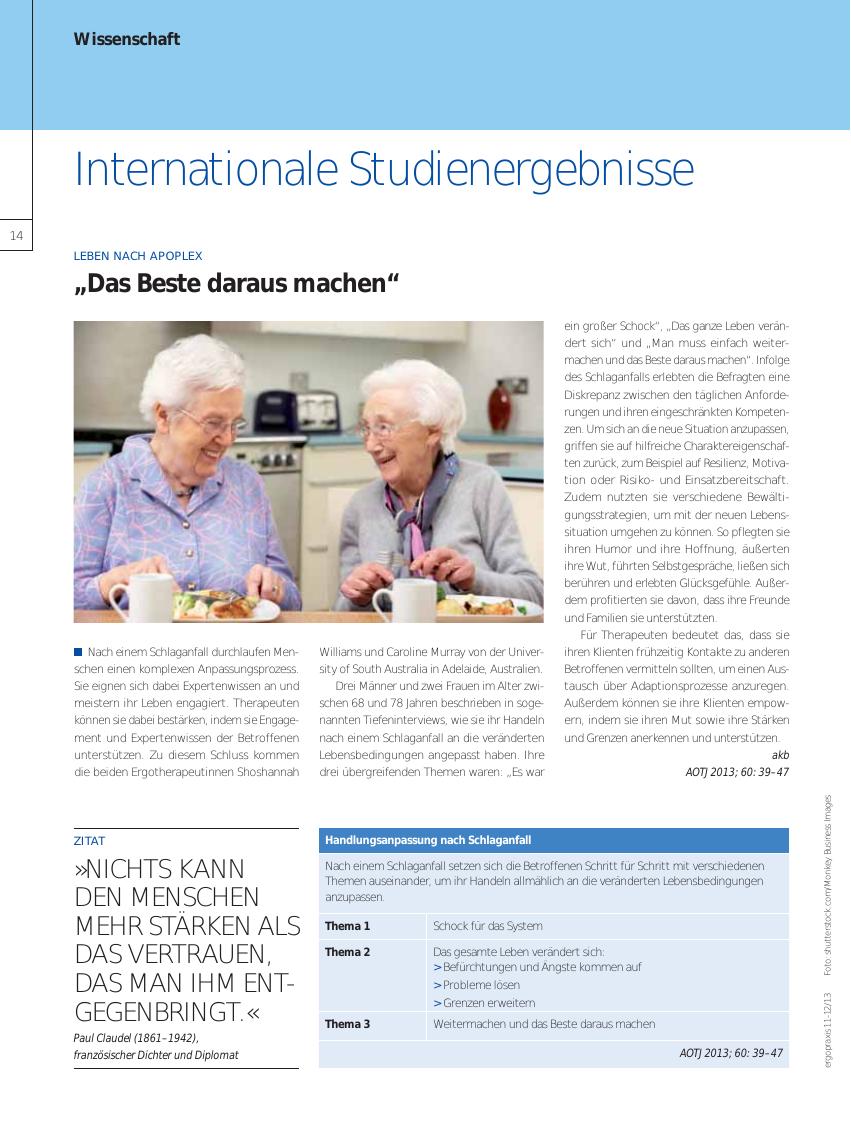 Vorschauseite 1: Internationale Studienergebnisse